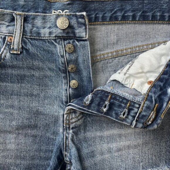 BDG URBAN OUTFITTERS Mid-Rise Breezy Button-Fly Jean Shorts - Size 25 - Picture 4 of 10